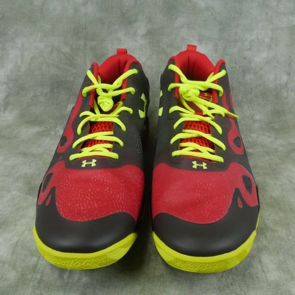 UNDER ARMOUR MICRO G ANATOMIX SPAWN 2 LOW BB RED/BLACK 1248856 NWOB SZ 18 ANB - Picture 2 of 11